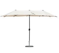 Gruppo Maruccia - Ombrellone da Giardino Doppio - 2x4 Metri Palo Centrale - Struttura in Alluminio - Tetto in Poliestere Ecrù