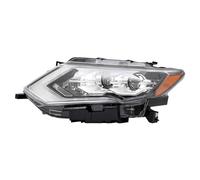 Gruppo Ottico Anteriore a LED con DRL a LED sostitutivo per Nissan Rogue SL Modello Faro Trasparente 2017 2018 2019 2020,alloggiamento Nero 260606FL6A 260106FL6A (Lato conducente+passeggero)