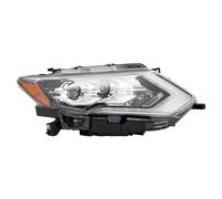 Gruppo Ottico Anteriore a LED con DRL a LED sostitutivo per Nissan Rogue SL Modello Faro Trasparente 2017 2018 2019 2020,alloggiamento Nero 260606FL6A 260106FL6A (Lato conducente+passeggero)