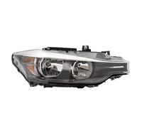 Gruppo Ottico Anteriore alogeno Senza LED DRL di Ricambio per BMW 320i 328i Sedan Wagon del 2012-2015,Modello con Faro Trasparente,alloggiamento Cromato 63117338710 63117338709 (Lato passeggero)