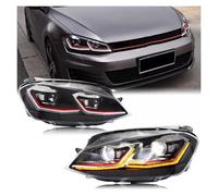 Gruppo Ottico Anteriore da 2 Pezzi Adatto per VW Golf 7 VII MK7 2015-2016 2017,fari Anteriori sequenziali,luci diurne,fari Anteriori,Accessori per Auto (Coppia G7 Argento)