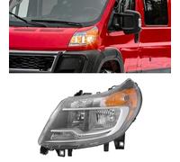 Gruppo Ottico Anteriore per Dodge RAM ProMaster 1500/2500/3500 2014-2022,Faro alogeno,DRL a LED,alloggiamento Nero,Lente Trasparente,4725944AF,CH2503254 (Lato passeggero Destro)