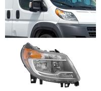 Gruppo Ottico Anteriore per Dodge RAM ProMaster 1500/2500/3500 2014-2022,Faro alogeno,DRL a LED,alloggiamento Nero,Lente Trasparente,4725944AF,CH2503254 (Lato passeggero Destro)