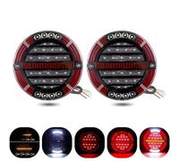 Gruppo Ottico Posteriore Per camion rimorchio furgone camion camper bus 4x4 pick-up 12V 24V fanale posteriore a LED rotondo con luce freno di arresto sequenziale DRL Fanale Posteriore(2PCS)