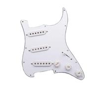 Gruppo Pannello Pickup Per Chitarra Elettrica Alnico5 Tre Pannello Pickup Singolo Sss Coperchio Anteriore Pickup (Color : White panel 17)