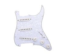 Gruppo Pannello Pickup Per Chitarra Elettrica Alnico5 Tre Pannello Pickup Singolo Sss Coperchio Anteriore Pickup (Color : White panel 4)