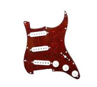 Gruppo Pannello Pickup Per Chitarra Elettrica Alnico5 Tre Pannello Pickup Singolo Sss Coperchio Anteriore Pickup (Color : Crimson Panel 12)