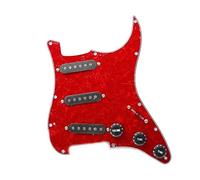 Gruppo Pannello Pickup Per Chitarra Elettrica Alnico5 Tre Pannello Pickup Singolo Sss Coperchio Anteriore Pickup (Color : Crimson Panel 7)