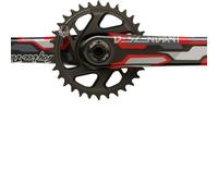Gruppo pedivelle Descendant Eagle DUB CoLab Troy Lee Designs in carbonio - black-red / 165