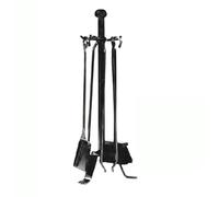 Gruppo per camino in Ferro battuto PALLA 28x h 73 cm - Peso 5,3 kg lavorazione artigianale in stile classico made In Italy 100x100 nero