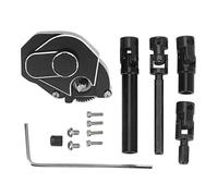 Gruppo per la scatola della scatola per auto RC e albero di azionamento Set in lega di alluminio Accessori per auto RC squisiti per auto Assiale SCX24 1/24 RC (Nero)