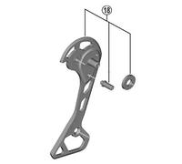 Gruppo piastra cambio esterna Shimano RD-RX812 Noir