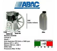 GRUPPO POMPANTE ABAC HP2-5.5 compressore NUAIR CECCATO FINI SHAMAL + OLIO 1LT