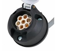 Gruppo presa supplementare 7 pin S con rimorchio cavo da 2 m barra traino ele...