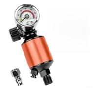 Gruppo regolatore filtro per sistemi di compressori d'aria con manometro 0-140 PSI e rimozione dell'umidità per protezione utensile spray (arancione)
