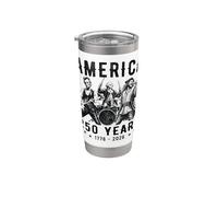 Gruppo rock Bless Stati Uniti d'America Abe Lincoln George Washington Columbus Bicchiere termico in acciaio inox doppia parete