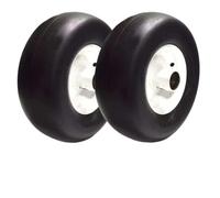 Gruppo ruota anteriore solida 2 pezzi 13x5x6 Resistente alle forature, antiforatura, compatibile con alcuni tosaerba a raggio di sterzata zero