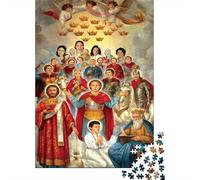 Gruppo Santi Cristiani Puzzle Classico Da 1000 Pezzi, Per Bambini 8-12 & Adulti, Cartone Spesso, Regalo Per Amanti Dei Puzzle, Gioco Cerebrale 38x26cm/1000pcs