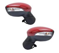 Gruppo Specchietto Retrovisore Per Ford Per Fiesta 2008-2012 Specchietto Laterale Riscaldato Illuminato Rosso Magico ESC Gruppo Porta A 6 Fili(1 paio)