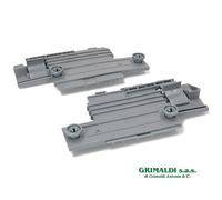 GRUPPO STAFFA REGOLAZIONE CON RUOTE DX + SX CESTO LAVASTOVIGLIE SMEG 690074913