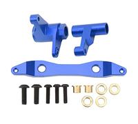 Gruppo sterzo in alluminio Set sterzo di ricambio leggero ad alta resistenza per auto RC Shredder 1/6 (Blu)
