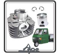 GRUPPO TERMICO CILINDRO E PISTONE COMPLETO PER PIAGGIO APE TM 703 BENZINA - PIAGGIO APE 602 - PIAGGIO APE CAR P2-P3 ORIGINALE.