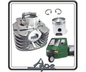 GRUPPO TERMICO CILINDRO E PISTONE COMPLETO PER PIAGGIO APE TM 703 BENZINA - PIAGGIO APE 602 - PIAGGIO APE CAR P2-P3 ORIGINALE.