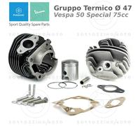 GRUPPO TERMICO CILINDRO PISTONE D.47 75CC RMS PER VESPA SPECIAL L R N 50