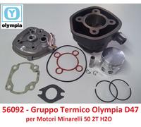 Gruppo Termico Cilindro + Pistone Olympia D 47 = 70cc per Italjet Pista 50 2T