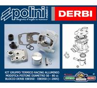 Gruppo Termico Polini 80 cc DERBI SENDA EXTREME 50 2T LC <-2005 EBE050 EBS050