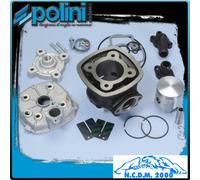 GRUPPO TERMICO POLINI GHISA CILINDRO PISTONE TESTA 75cc PIAGGIO MC2 50 1998