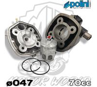 166.0083 GRUPPO TERMICO POLINI SPORT 70CC D.47 MINARELLI ORIZZONTALE H2O SP.10 G