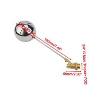 Gruppo Valvola Galleggiante Attacco Filettato 3/4 Pollici per Funzionamento Affi