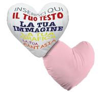 Gruppo Veneziano - cuscino personalizzato a forma di cuore - cuscino personalizzato con imbottitura - personalizza con foto, testi o loghi - 100% made in italy