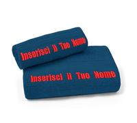 Gruppo veneziano - set asciugamano personalizzato - set 1+1 visto e ospite personalizzato con ricamo - 50x100, 40x60 - certificato OEKO-TEX