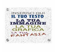 Gruppo Veneziano - targa in plexiglass personalizzata - targa fuoriporta in plexiglass 3mm personalizzata - in dotazione distanziali per il montaggio - 100% made in italy