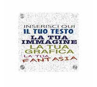 Gruppo Veneziano - targa in plexiglass personalizzata - targa fuoriporta in plexiglass 3mm personalizzata - in dotazione distanziali per il montaggio - 100% made in italy