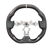 gruppo volante auto Compatibile Con Nissan Per GTR R35 2007 2008 2009 2010 2011 2012 2013-2016 Auto Fondo Piatto Perforato PU Volante Fibra Carbonio