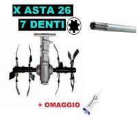 Gruppo Zappetta Ø26 - 7 Denti per Decespugliatori Kawasaki Oleomac Efco McCulloc