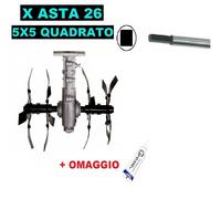 Gruppo Zappette Ø26-5x5 Quadrato per Decespugliatori Motozappa per Orto Fresa