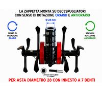 Gruppo Zappette Ø28-7 Denti x Decespugliatore Rotazione ORARIO/ANTIORARIO