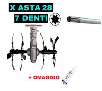 Gruppo Zappette Ø28 - 7 Denti x Decespugliatori Motozappa x Orto Fresa