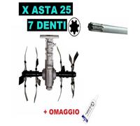 Gruppo Zappette per Decespugliatore Motozappa Orto per asta da Ø25 a 7 Denti