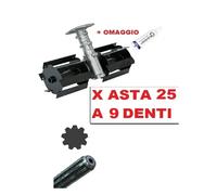 Gruppo Zappette per Decespugliatore Motozappa Orto per asta da Ø25 a 9 Denti