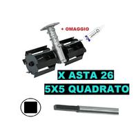 Gruppo Zappette per Decespugliatore Motozappe Fresa per asta Ø26 - 5x5 Quadrato
