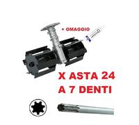 Gruppo Zappette per Decespugliatori Motozappa Orto per asta Ø24 - 7Denti