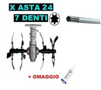 Gruppo Zappette per Decespugliatori Motozappa Orto per asta Ø24 - 7Denti