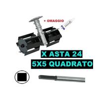 Gruppo Zappette per Decespugliatori Motozappa Orto per asta da Ø24 - 5x5Quadrato