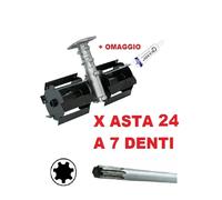 Gruppo Zappette per Decespugliatori Motozappa Orto per asta da 24 - 7 Denti