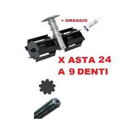 Gruppo Zappette per Decespugliatori Motozappa Orto per asta da Ø24 - 9 Denti